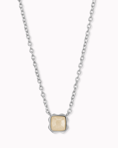 Coeur de Lion Silver Necklace Cream Jade - June